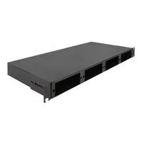 19" LWL HD (High Density) Patchpanel 1 HE schwarz, für HD Kassetten oder LWL Adapter Panels