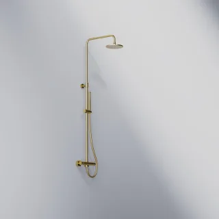 Steinberg Brauseset komplett mit Thermostatarmatur, mit Regenbrause und Handbrause, mit easy clean, 100 2721 BG
