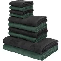 OTTO home Handtuch Set Vanessa, 10-tlg Handtuch-Set, weich, in Standard- und Premium-Qualität, Walkfrottee (Set, 10-St), 100% Baumwolle, Duschtücher, Handtücher, Gästetücher, mit Bordüre