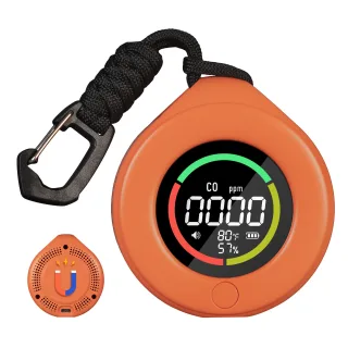 MOES Mini Carbon Monoxide Detector Travel 3-in-1 Portable Temperature/Humidity/CO Meter with Magnetic Suction 120 Hour S