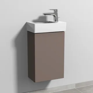Sanipa 3way Waschtischunterbau zu Villeroy & Boch Avento Waschtisch mit 1 Tür, Taupe-Matt SP6271T