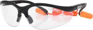 KS Tools Schutzbrille-transparent, mit Ohrstöpsel transparent - 310.0176