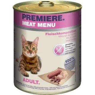 PREMIERE Meat Menu Nassfutter Katze Adult Fleischkomposition 24x800 g