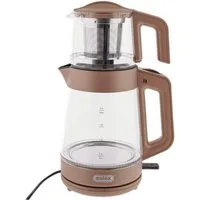 Mulex Wasser-/Teekocher Tee Express 2-in-1 aus Glas - 1L + 2L - Kupfer