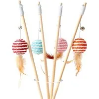 HomeBella Tier-Beschäftigungsspielzeug Katzenspielzeug - K-08 zufällige Farbe, Katzenangel Kauspielzeug zum Spielen Beißen Kauen