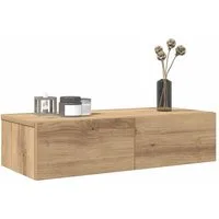 vidaXL Wandregal 60 x 265 x 15 cm Wandregal mit Schubladen Artisan-Eiche 60x26,5x15 cm