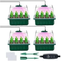 Qualra Gewächshaus Mini Gewächshaus Growbox Komplettset mit Licht Anzucht Gewächshaus, 1-St., Zimmergewächshaus für Balkon Pflanze