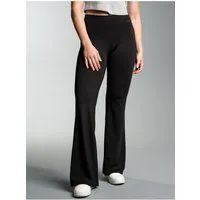 Trigema Jerseyhose TRIGEMA Schlaghose mit hohem Bund (1-tlg)