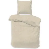 Träumschön Bettwäsche Musselin Set aus Baumwolle 135x200 cm oder 155x220 cm, Uni beige, Musselin, 2 teilig, 100% Baumwolle, Reißverschluss, weich, atmungsaktiv und hypoallergen