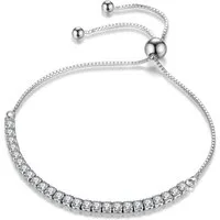Kim Johanson Armband Flair (1-tlg), mit Silberkristall-Zirkonia, verstellbar, elegant