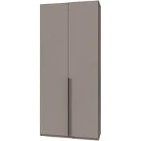 Wimex Kleiderschrank Mugano,in 5 Breiten,2 Höhen,2 Tiefen, viele Farben, Made in Germany (in Basic oder Premium Ausstattung) mit langen Griffen aus Metall, mit oder ohne Spiegel