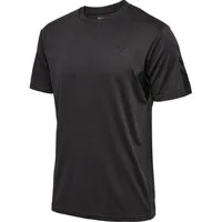 hummel T-Shirt hmlACTIVE PL Jersey (100% rec. Polyester) kurzarm schwarz Herren