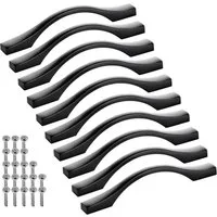 SO-TECH® Möbelgriff Bügelgriff Blackline XV schwarz matt - inkl. Schrauben (Spar-Set, 10-St), Schubladengriff Schrankgriff Bohrlochabstand (BA) 96 mm