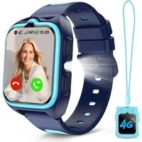 blackview Kinder Smartwatch 4G GPS – Telefon, Videochat, SOS, Ortung, Schulmodus Smartwatch (1.75" Zoll) Packung, 1-tlg., 1×Smartwatch, 1xHalsband, 1 Ladekabel, 1 Bedienungsanleitung (DE), GPS+WLAN+LBS Ortung, 800 mAh,LED-Taschenlampe,Mit SIM-Kartens