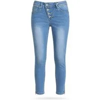 Buena Vista Slim-fit-Jeans Malibu V 7/8 cozy denim - 7/8 Skinny Jeans mit Zippern - Damen