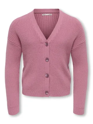 KIDS ONLY - KOGMANDY LS SHORT BOXY CARDIGAN KNT NOOS Braun - Gr. - 140