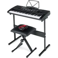 McGrey Home-Keyboard SK-6100 - 61 Tasten Einsteiger-Keyboard (Super Kit, 5-St., inkl. Keyboardtisch, Mikrofon, Hocker und Kopfhörer), 255 Klänge und Begleitrhythmen und Lernfuktionen