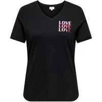 ONLY CARMAKOMA Kurzarmshirt CARBEA LIFE SS V-NECK TEE Baumwolle, regular fit