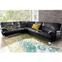 TRENDMANUFAKTUR Ecksofa Cecilia in italienischem Design, modern und komfortabel, L-Form, bequeme Armlehnen, mit langem Schenkel