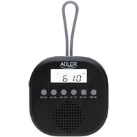 Adler AD 1912 Radio (Wasserdichtes Universalradio, Batteriebetrieben, Radiowecker, schwarz)