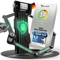 MIVELO Faltschloss MIVELO FAHHRADSCHLOSS extrem sicher mit Zahlencode, Sicherheitslevel 14