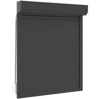 vidaXL Fensterladen Rollladen Anthrazit 100 x 120 cm Aluminium und Polyurethan, BxH: 120x120 cm, (1-St)