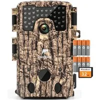Usogood Wildkamera Wildkamera 4K 48MP Wildkamera mit 32GB Speicherkarte und 8 Batterien (Außenbereich, für Outdoor-Gartenüberwachung Außenbereich Sicherheit, Jagdkamera Wildtierkamera mit Nachtsicht 0.3s Auslöser, 1-tlg., 120° Weitwinkel 36 Stücks 85