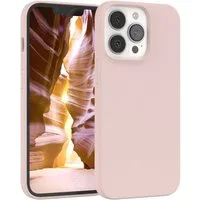 EAZY CASE Handyhülle Premium Silikon Case für Apple iPhone 13 Pro 6,1 Zoll, Silikon Schutzhülle mit Kameraschutz kratzfest Cover Rosa / Altrosa