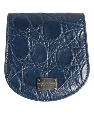 Blauer exotischer Haut-Münz-Kondom-Etui Taschen-Wallet