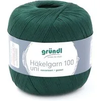 Gründl Häkelgarn 100, Baumwolle dünn zum Häkeln Handarbeiten DIY, 100g Häkelwolle, 566,00 m (Baumwollgarn, Filethäkelgarn), 60° waschbar