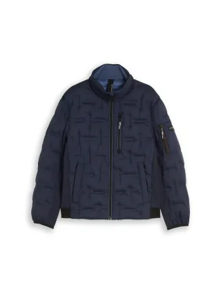 Tom Tailor - Hybrid Steppjacke mit verstaubarer Kapuze sky captain blue - Gr. - XXXL