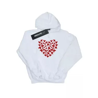 Disney - "Mickey Mouse Heart Silhouette" Kapuzenpullover für Mädchen (Weiß)