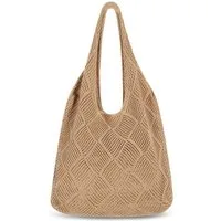 nsihing Schultertasche Damen Häkeltasche für den Sommer, Umhängetasche Netz-Stricktasche