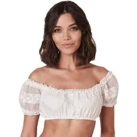 Krüger Madl Dirndlbluse Krüger Carmen Dirndlbluse 'Ebony' mit Spitze, Ecr