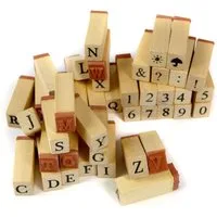 Frau WUNDERVoll Stempel 42-teiliges Stempelset - Alphabet, Zahlen, Sonderzeichen & Symbole