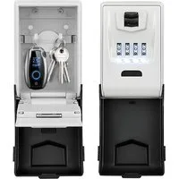 BlingBin Schlüsseltresor Schlüsselbox mit 4 Zahlencode Aussen Schlüsselsafe Schlüsselkasten (1er Set, 1-St., 1 Fachboden), Wasserdicht Robust Schlüsselbox Groß Schlüsselkasten