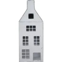 Grafelstein Kerzenlaterne Laterne MAISON weiß shabby chic Metallhaus zum Beleuchten H33cm Dekoha