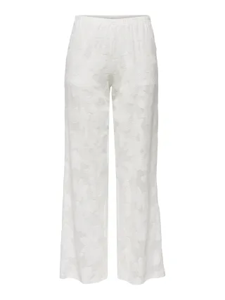 ONLY - ONLMIRABELLA WIDE LACE PANT JRS Cloud Dancer - Gr. - M