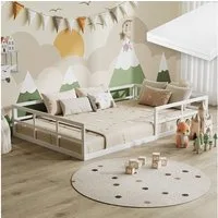 VitaliSpa® Kinderbett Minno, Weiß, 120x200 mit Matratze (2-tlg)