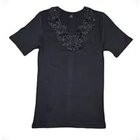 Toker Collection® Unterziehshirt Damenhemd Spencer Halbarm mit extra breiter Spitze (Packung, 1 Stück) aus reiner Baumwolle