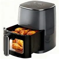 AIMAX Heißluftfritteuse 6L Ohne Öl Air Fryer Heizluft Fritteuse LED-Touchscreen 12 Programme, 1700 W, Airfryer Einstellbare Zeit/Temperaturregelung für Luftbraten, Braten