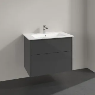 Villeroy & Boch Finero Waschtisch mit Unterschrank 80 cm S00502FPR1 Waschtisch-Set, 2 Auszüge, Glossy Grey