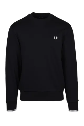 Sweat col rond Fred Perry Pour Homme en Noir