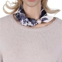 MIRROSI Nickituch Schmales Halstuch mit magnetischem Clip, Damen Halstuch deal für Frühling,Sommer, Herbst