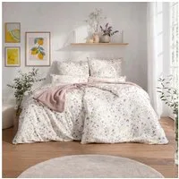 Estella Bettwäsche Estella Mako-Satin Bettwäsche 135x200 Petra elfenbein Blumenwiese, Mako-Satin, 2 teilig, für Sommer und Winter