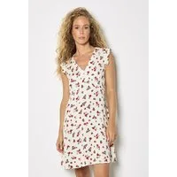 Apricot Minikleid Vintage Mini-Kleid Druck