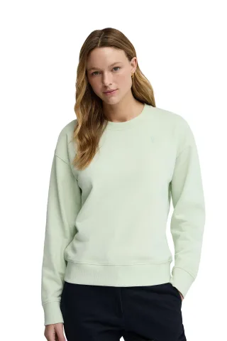 Sweatshirt pastelltürkis im Regular Fit mit Rigby Go Stickerei