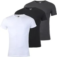 Young & Rich T-Shirt Herren Uni Basic rundhals Ausschnitt Unterziehshirt 1701 3er Pack (3er-Pack, 3-tlg., 3er-Pack) Rundhalsauschnitt unifarben kurzarm regular fit