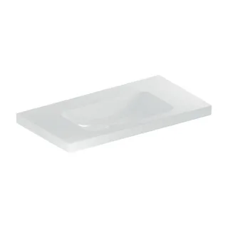 Geberit iCon light Waschtisch 501840008 90x48cm, ohne Hahnloch, ohne Überlauf, mit Ablagefläche, weiß KeraTect