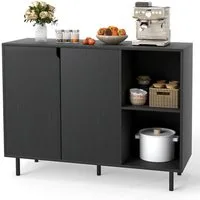 COSTWAY Sideboard, Anrichteschrank mit Fächern, verstellbare Ablagen, 106x38x80cm